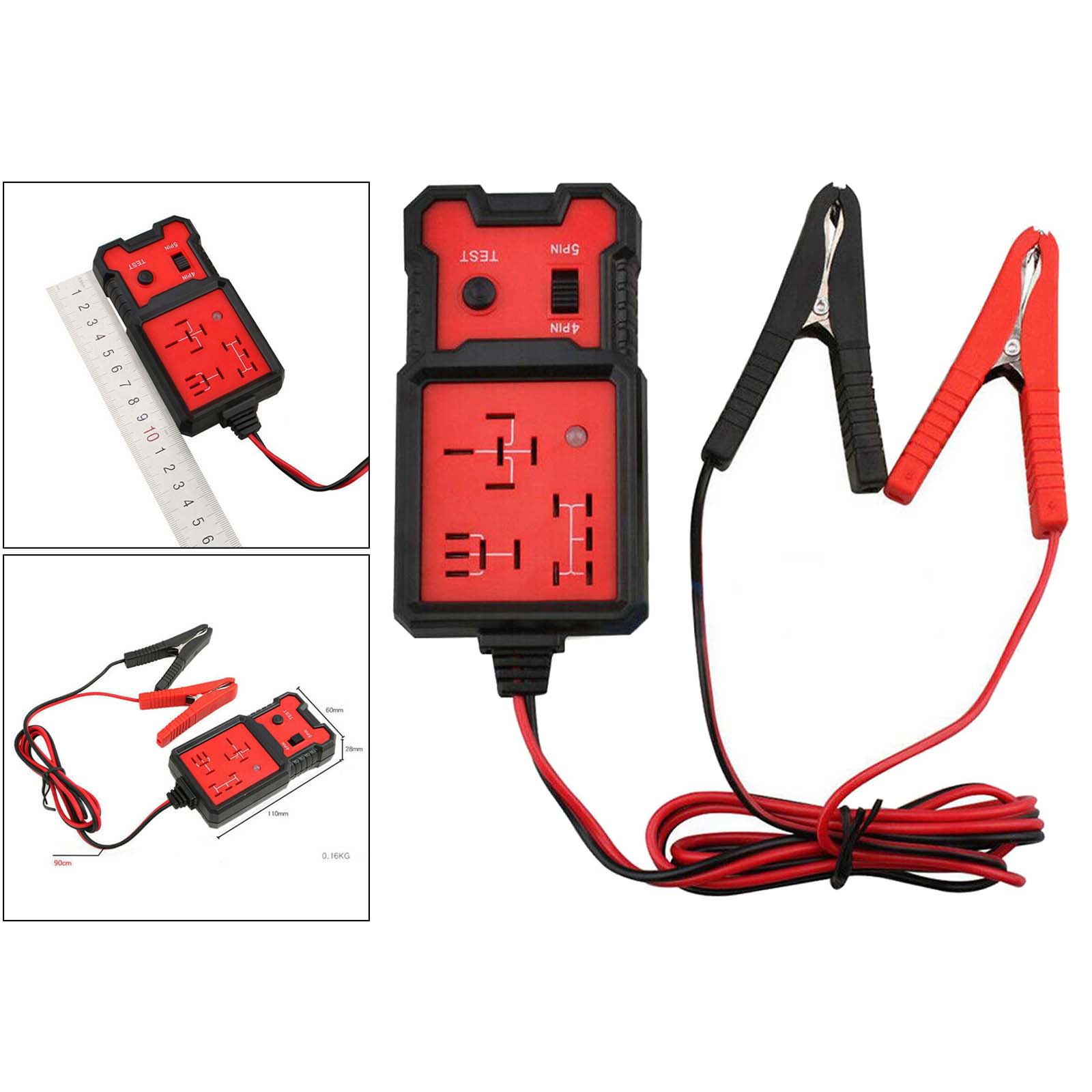 Metal 12V Car Relay Battery Diagnostic Tester Detector Relay Detection