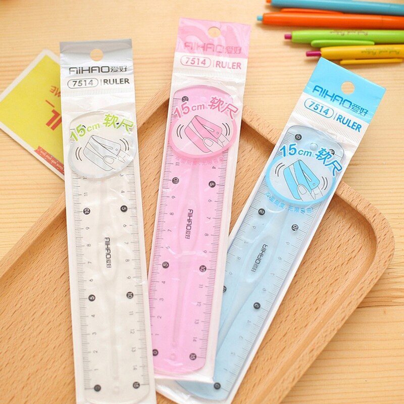 Brand Double Scale Infinite Bending Rulers Soft 15cm Ruler for Student School Stationery Supplies
