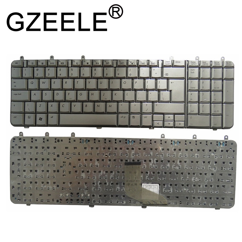 GZEELE English UI keyboard for HP DV7-1000 DV7-1100 DV7-1200 DV7-1300 DV7-1500 DV7T DV7Z silver keyboard