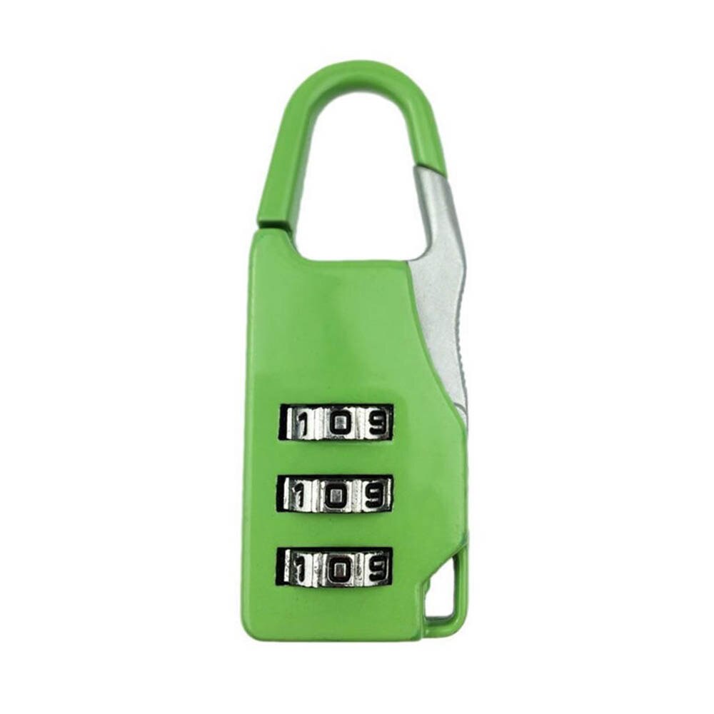 3-Digit Travel Lock Mini Dial Digit Number Code Password Combination Padlock Security Travel Safe Lock for Padlock Luggage Lock: green