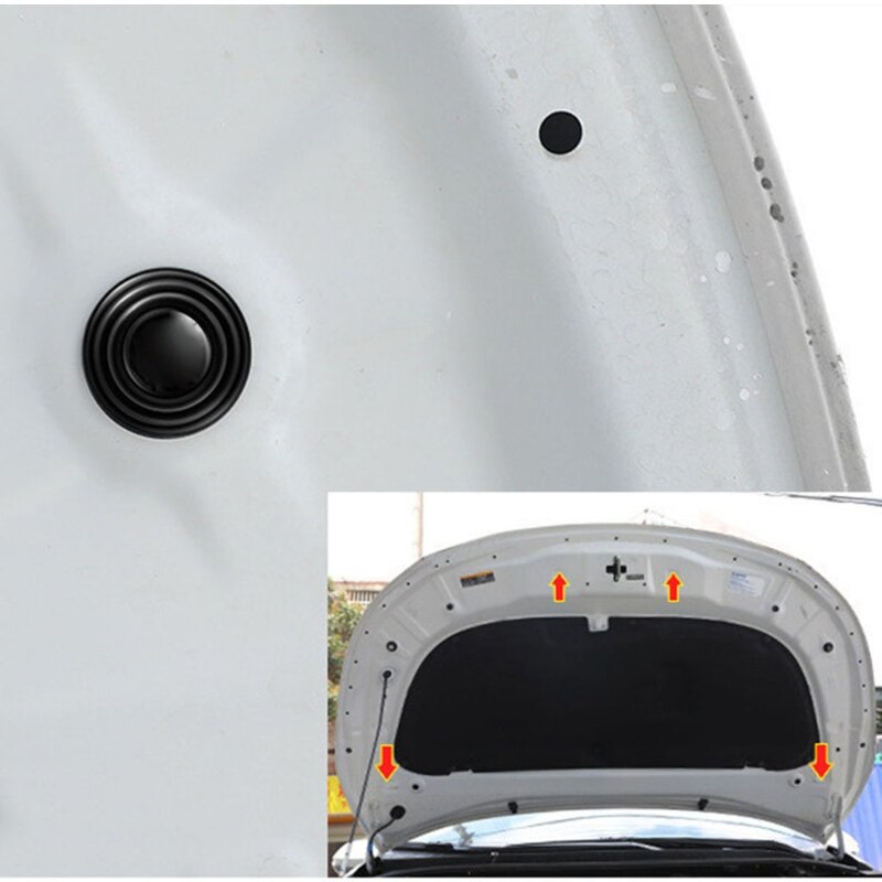 4 Pcs Universal Car Door Silent Gasket Silicone Shock Absorbing Gasket Cushion Soundproof Buffer Pads