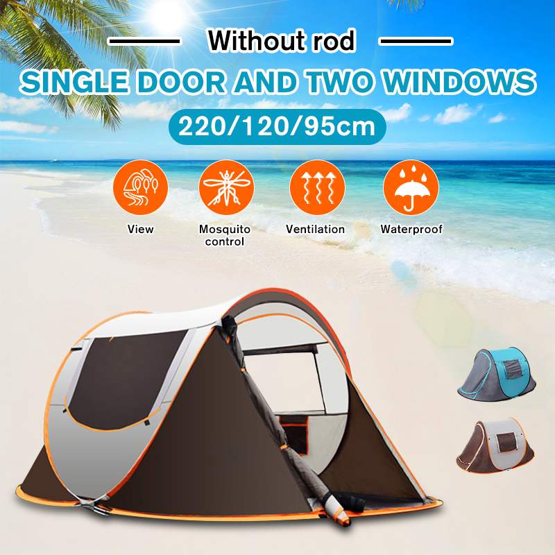 2-3 Mensen Gooien Tent Outdoor Automatische Tenten Dubbele Laag Waterdicht Camping Wandelen Tent 4 Seizoen Outdoor Grote Familie tenten