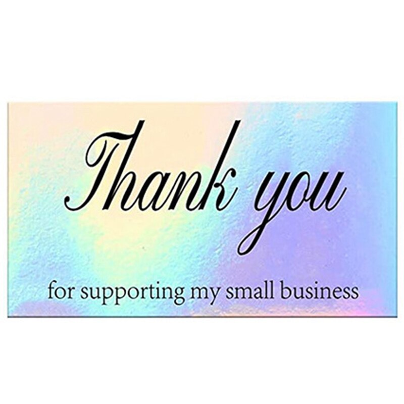50Pcs/Pack Thank You for Supporting My Small Business Cards Customer Thank You for your order Card Greeting for Party: H04