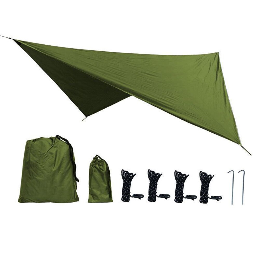 360x290cm Sun Shade Sail Garden Outdoor Beach Sun Shade Canopy Sunshade Tent for Balcony Pool Swings Gazebo UV Proof Waterproof: Army Green
