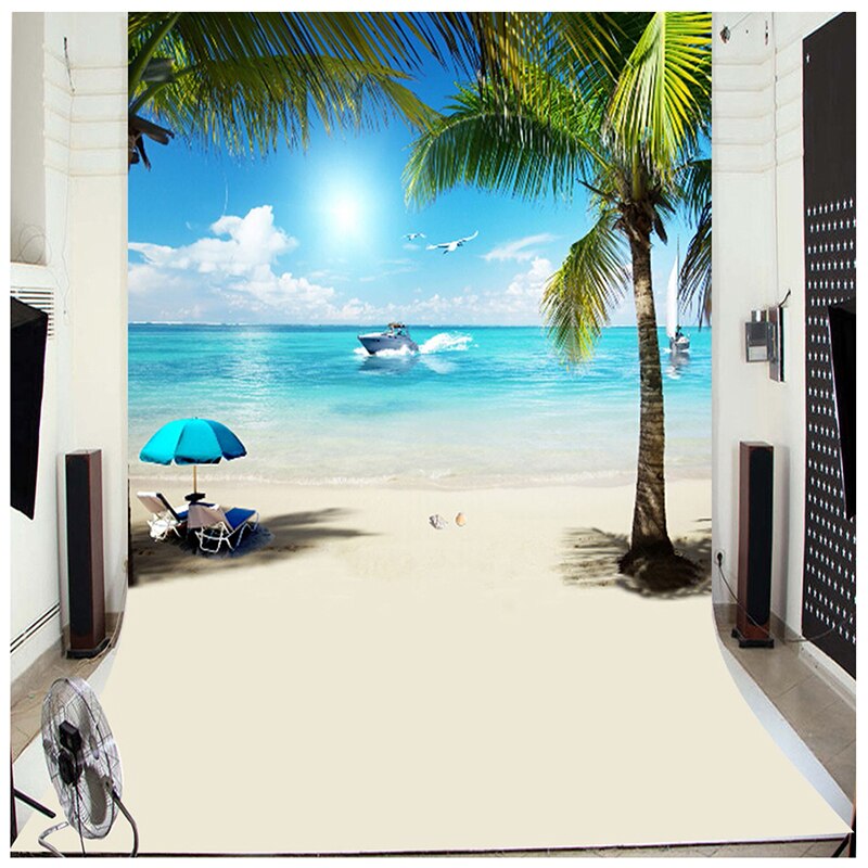 3x5Ft Sommer bin Meer Strand Fotografie Hintergrund Vinyl Studio Hintergrund Requisiten