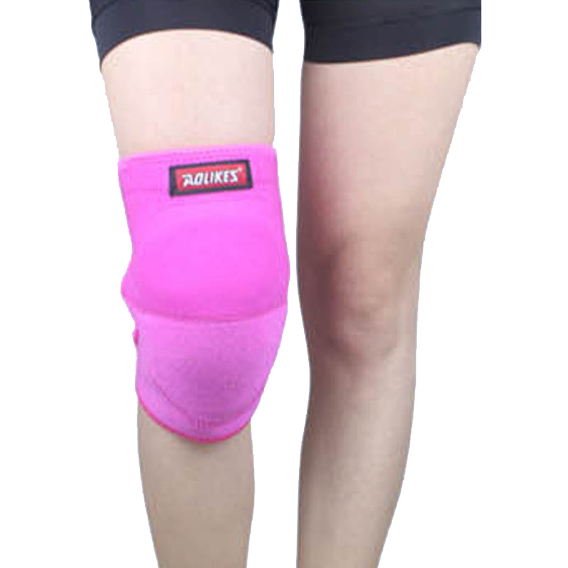 Aolikes 1 st volleyboll knäskydd tjockare svamp sportstöd knäskydd för basket dans joelheira rodilleras beskyddare: Rosa / L