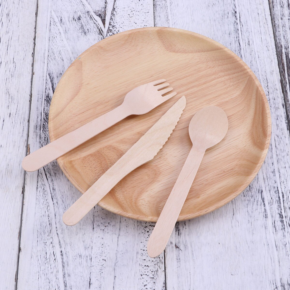 100 Pcs 160mm Wooden Forks Eco-Friendly Disposable Wood Tableware Picks Biodegradable Forks For Kitchen Restaurant Home