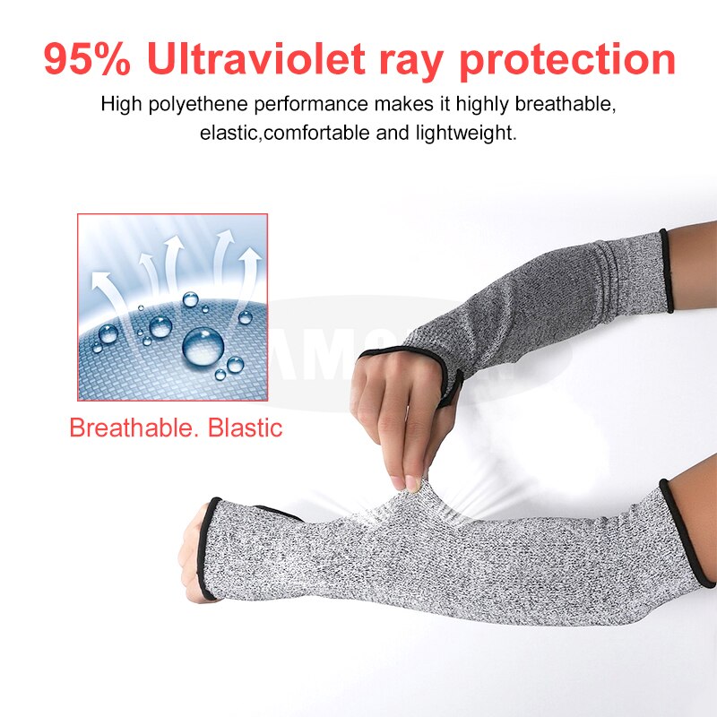 5 Level Anti Cut Arm Sleeves Cut Resistant Sleeves Safety Gloves Anti Cut Arm Sleeves Protects the Arm From Heat and Cutting
