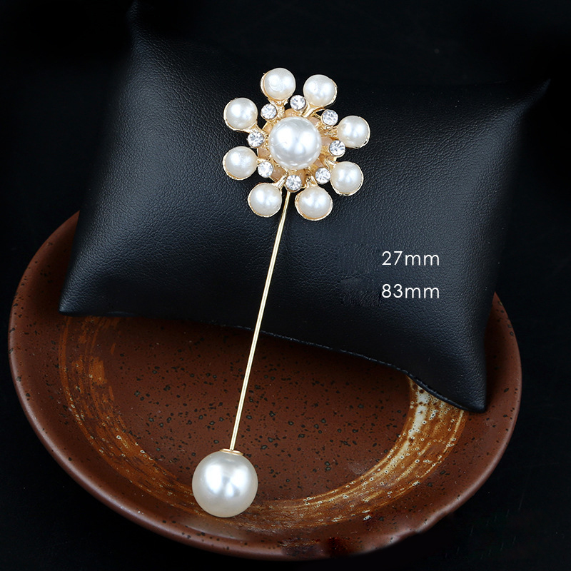 Retro Vintage Insect Bee Brooch Pin Scarf Buckle Pearl Button Long Needle Brooches Shirt Suit for Women Accessories