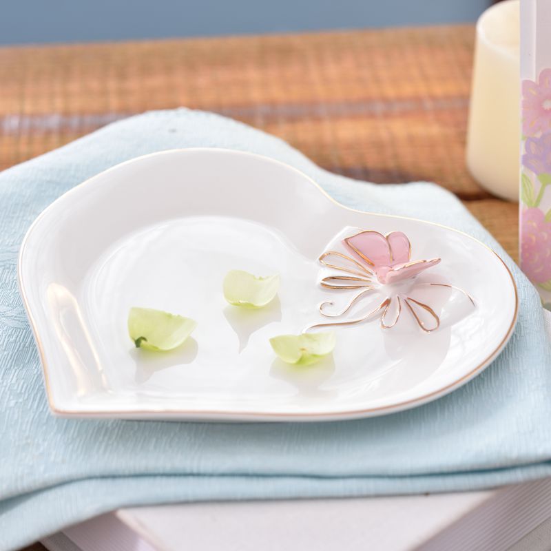 Pastoralen Vogel Schmetterling Knochen China Platten Nachtisch Kuchen Gerichte Porzellan Keramik Geschirr Erzähler Dekoration