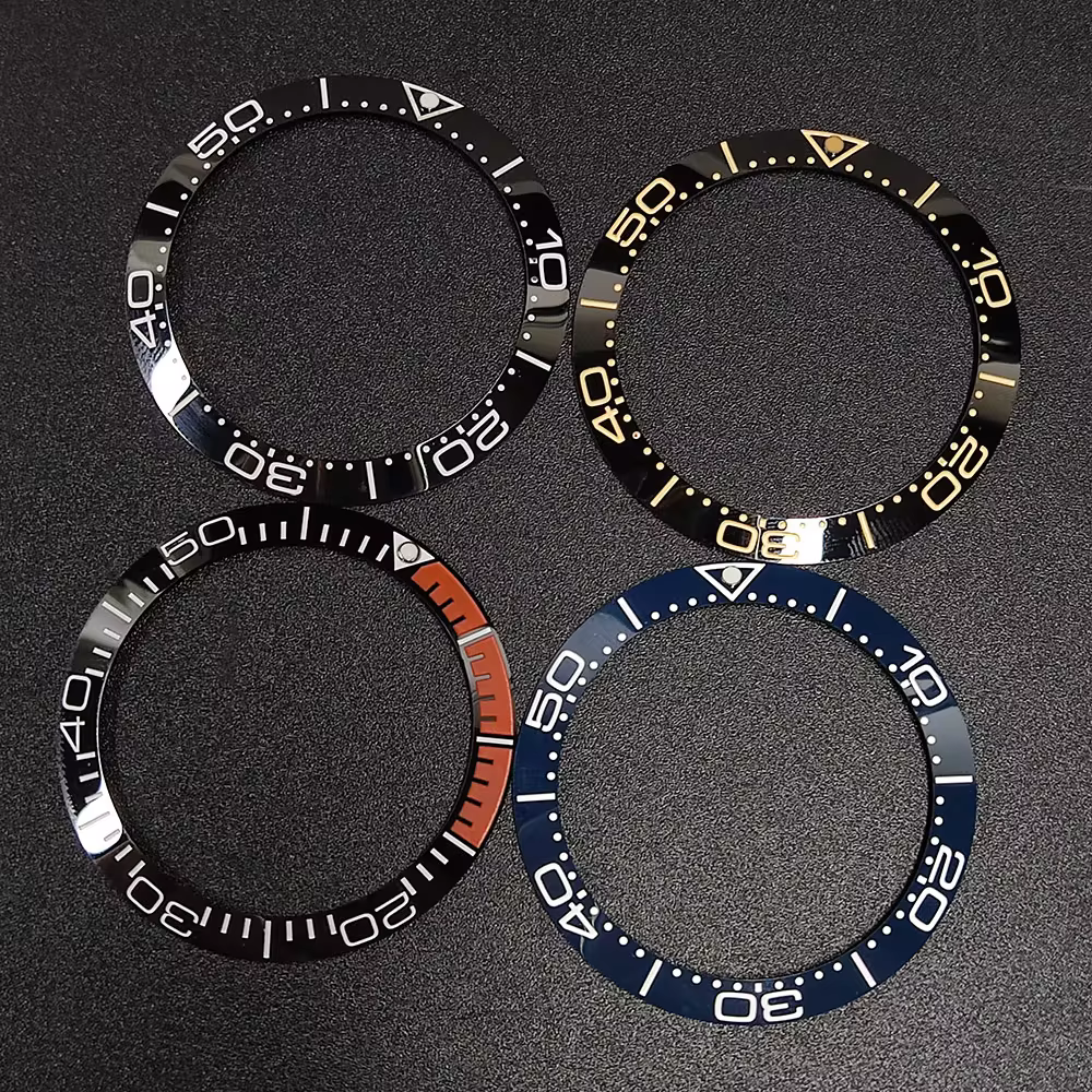 Lunetta dell'orologio 39,3 * 31,7 o 40,7 * 32,7 mm Lunetta sostitutiva Anello con inserto in ceramica inclinata Celebrità Orologio Sostituzione degli accessori