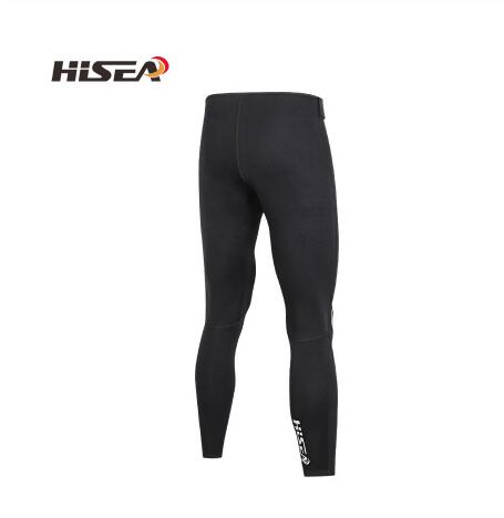 HISEA Men 2.5mm neoprene Long sleeve wetsuit Surfing diving suit Individuality keep warm winter surf clothing: black pant / M