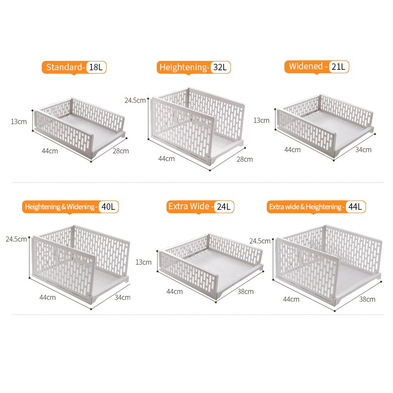 JOYBOS Wardrobe Storage Drawer Storage Box Household Layered Partitions Finishing Shelf Dormitory Rack Storage Basket JBS55