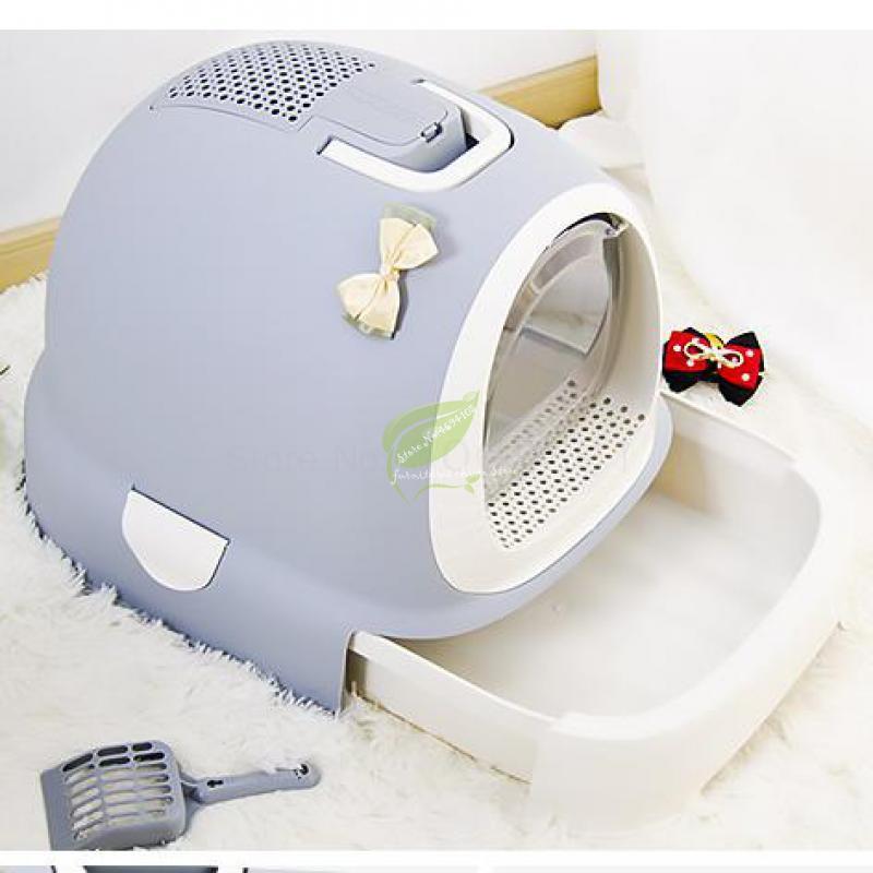 Cat Sand Pot Fully Closed Cat Toilet Deodorization Extra Large Anti-splash Cat Sand Pot Cat Products Drawer Cat Dung Pot