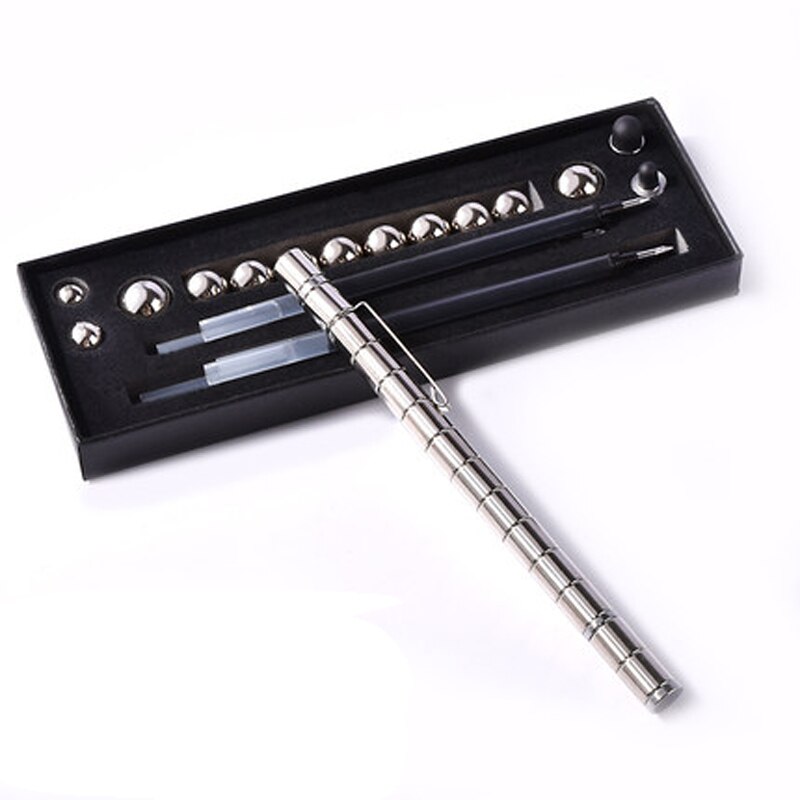 Multifunktionel magnetisk pen c -01 metal materiale personlighed studerende kapacitans magnetisk sort pen: Magnetisk penneskive