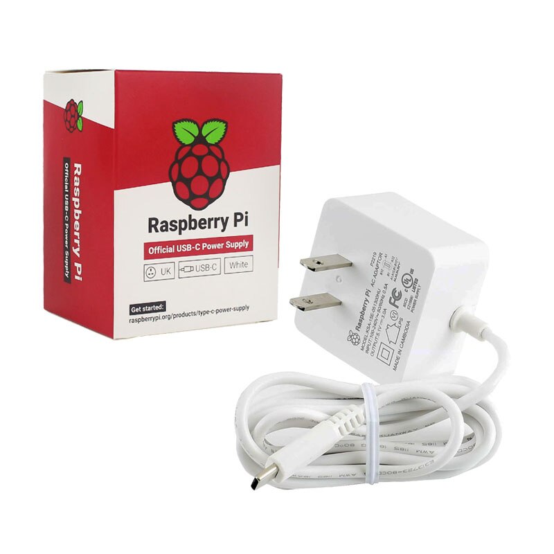 Originele Raspberry Pi 4 Model B Officiële Power Adapter 5.1V 3A voor Raspberry Pi 4 USB Type-C power Charger EU ONS UK Plug supply