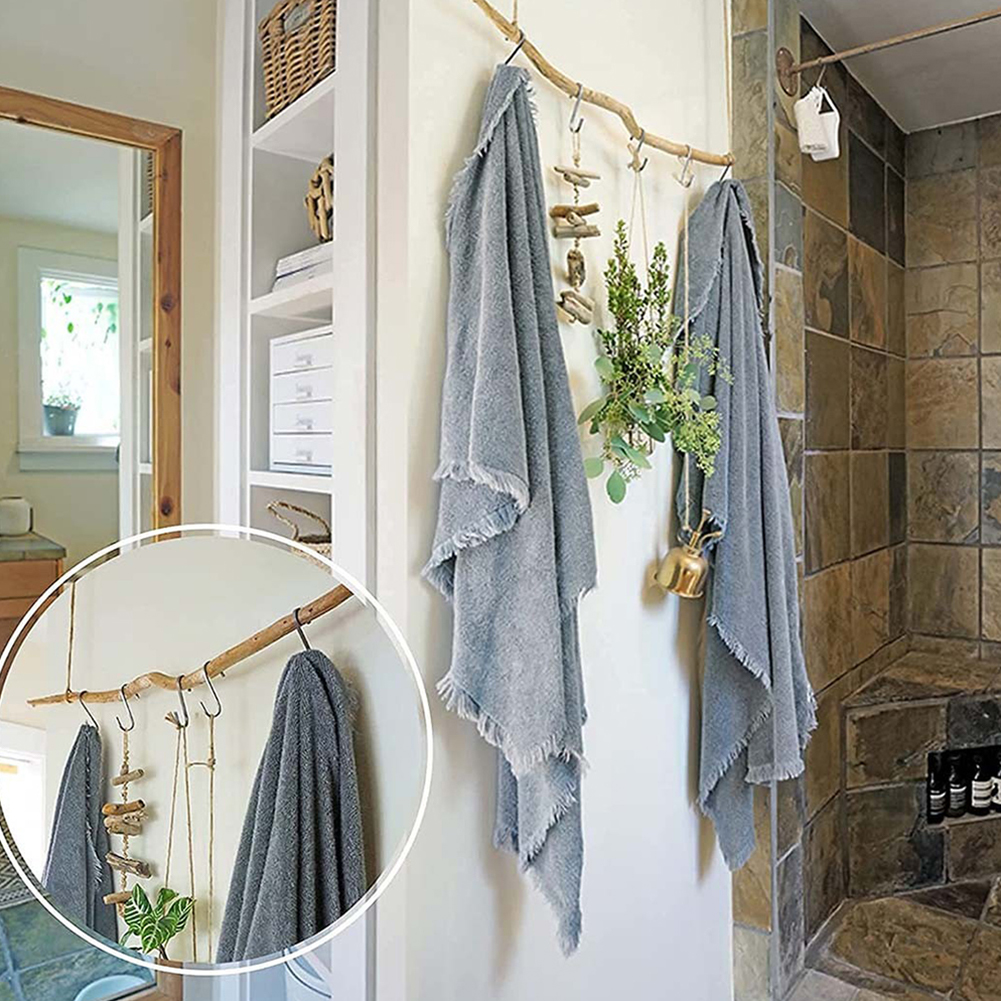 12 Pcs S Hooks Flat Stainless Steel Hanger Kitchen Garden Hanging Utensil Home S Hook Kitchen Single Hook Flat Hook