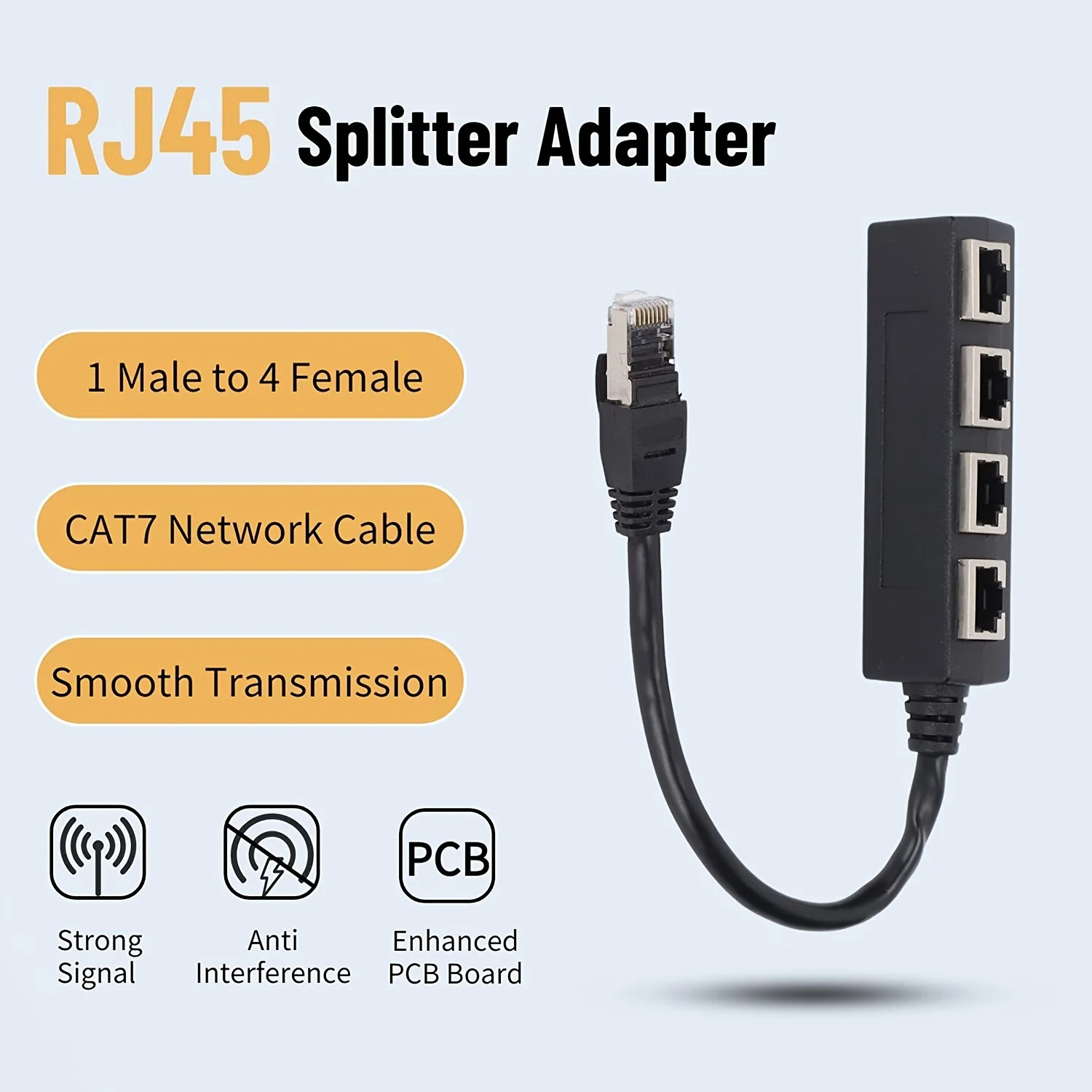 Adaptateur réseau répartiteur de câble Ethernet RJ45, séparateur Ethernet 1 à 3 câbles adaptateur de connecteur Ethernet Super LAN approprié cat 6