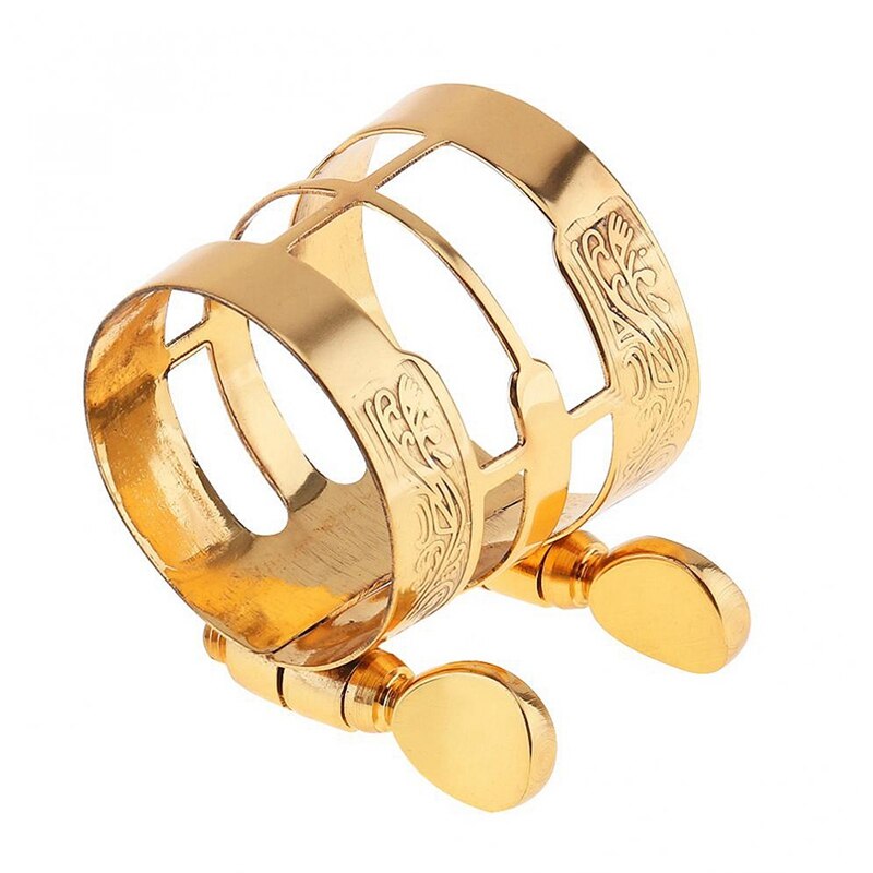 Carved Metal Ligature Alto Sax Clarinet Mouthpiece Ligature Clip For Alto Saxophone: Default Title