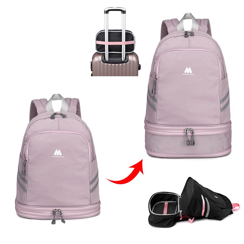 Mochila de alta capacidad, zapatos portátiles independientes, bolsa de almacenamiento de ropa, bolsa organizadora de viaje para mujer, accesorios deportivos para Fitness