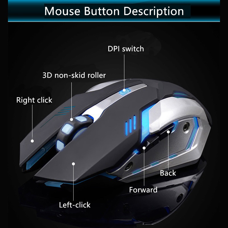 Optische usb-gaming-maus mit kabel , 1200 dpi, farbiger beleuchtung, geeignet für pc, laptop, notebook und desktop-computer.