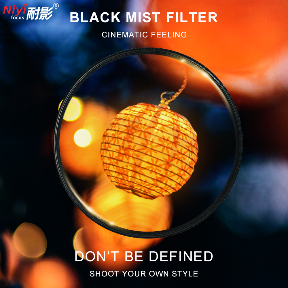 Dreamy Hazy Black Mist 1/ 4 1/8 Filter 37-105mm Black Mist Portrait Soft Diffuser Focus Special Effects Photography Accessories
