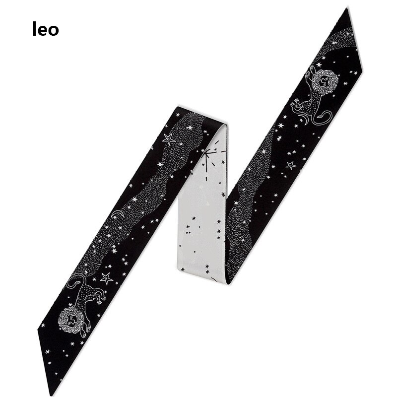 zwölf Konstellation Köper seide kleine Band gebunden tasche griff Band haarband schal Griff Tasche Band Lange Schals: 4