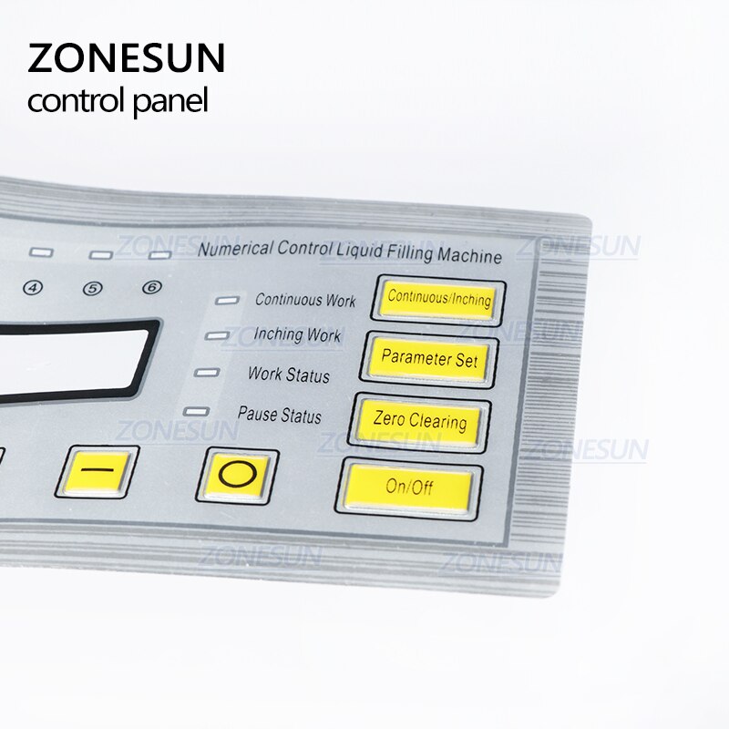 Zonesun displaypanelklistermärke för gfk -160 vätskepåfyllningsmaskin
