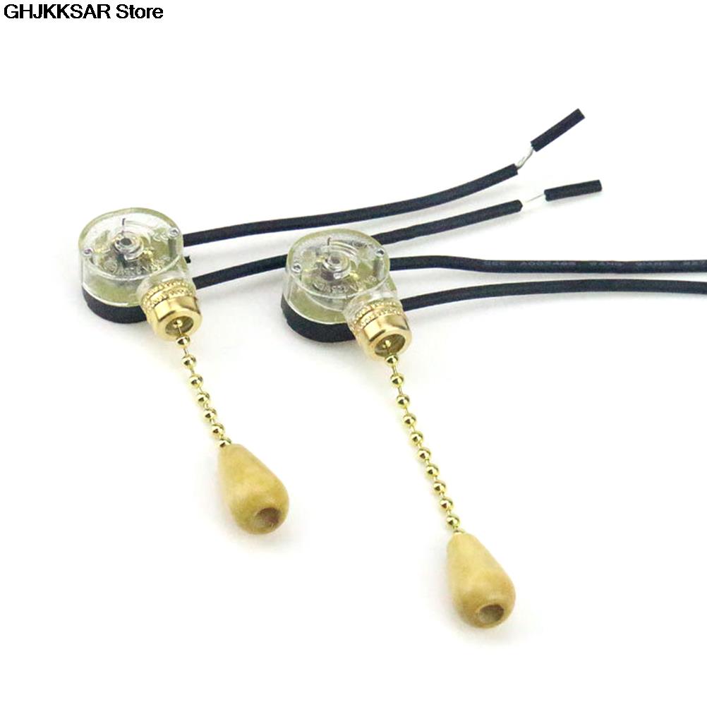 1set Ceiling Fan Wall light Bedside Lamp Replacement Pull Cord Chain Switch 3A/220V-250V