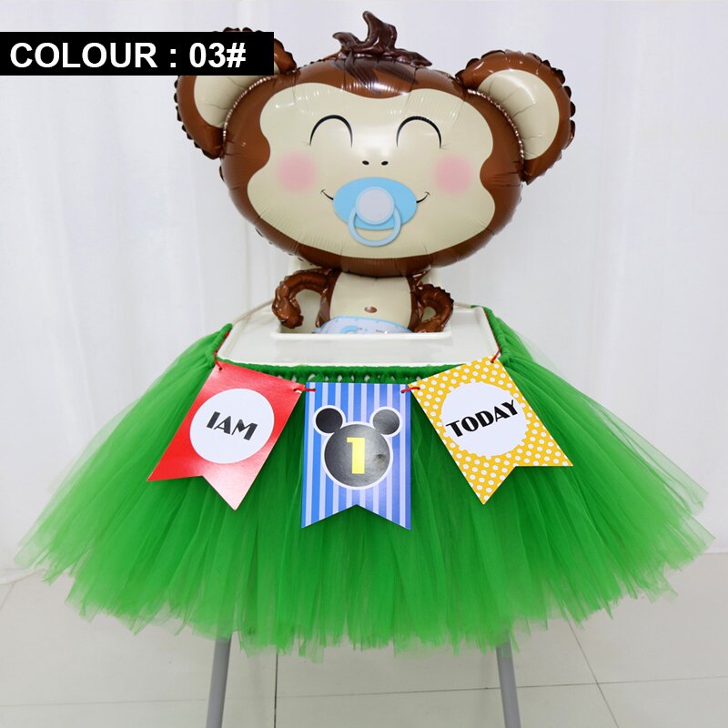 RUBIHOME falda de mesa de tul azul sólido DIY faldas de vajilla para la decoración del cumpleaños de la boda Baby Shower favores de textil para el hogar: 3