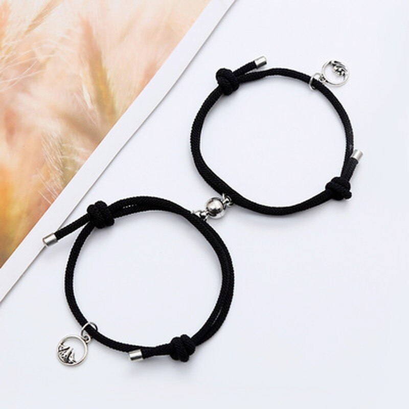 2 stücke Paar Magnet Gewinnen Jedes Andere Kreative Persönlichkeit Paar Armbinde Männer und Frauen Allianz Armbinde Schmuck Liebhaber