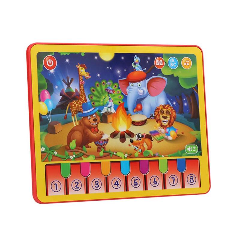 Early Education Multi-function Learning Machine ABS Multi-function Animal Performance Play Piano Children Music Learning Tablet
