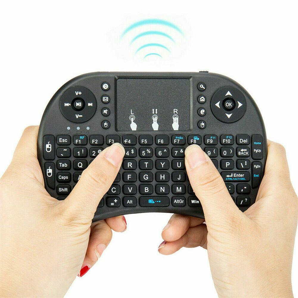 Tablet Bluetooth Keyboard Mini 2.4G Wireless Keyboard with Touchpad for PC Android Smart TV BOX: black