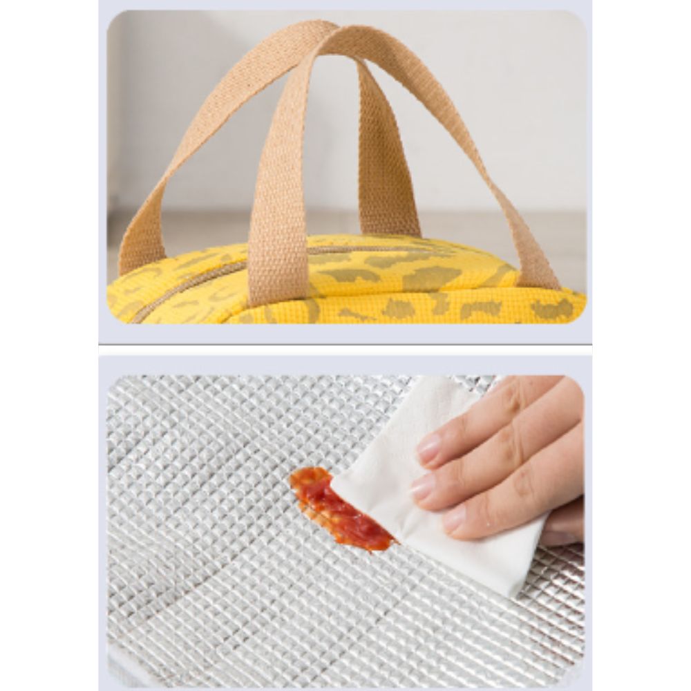 Bolsa de almuerzo térmica portátil para niñas, caja de comida duradera, resistente al agua, nevera para oficina, caja con aislamiento de hielo, bolsa Ins para Picnic y Camping