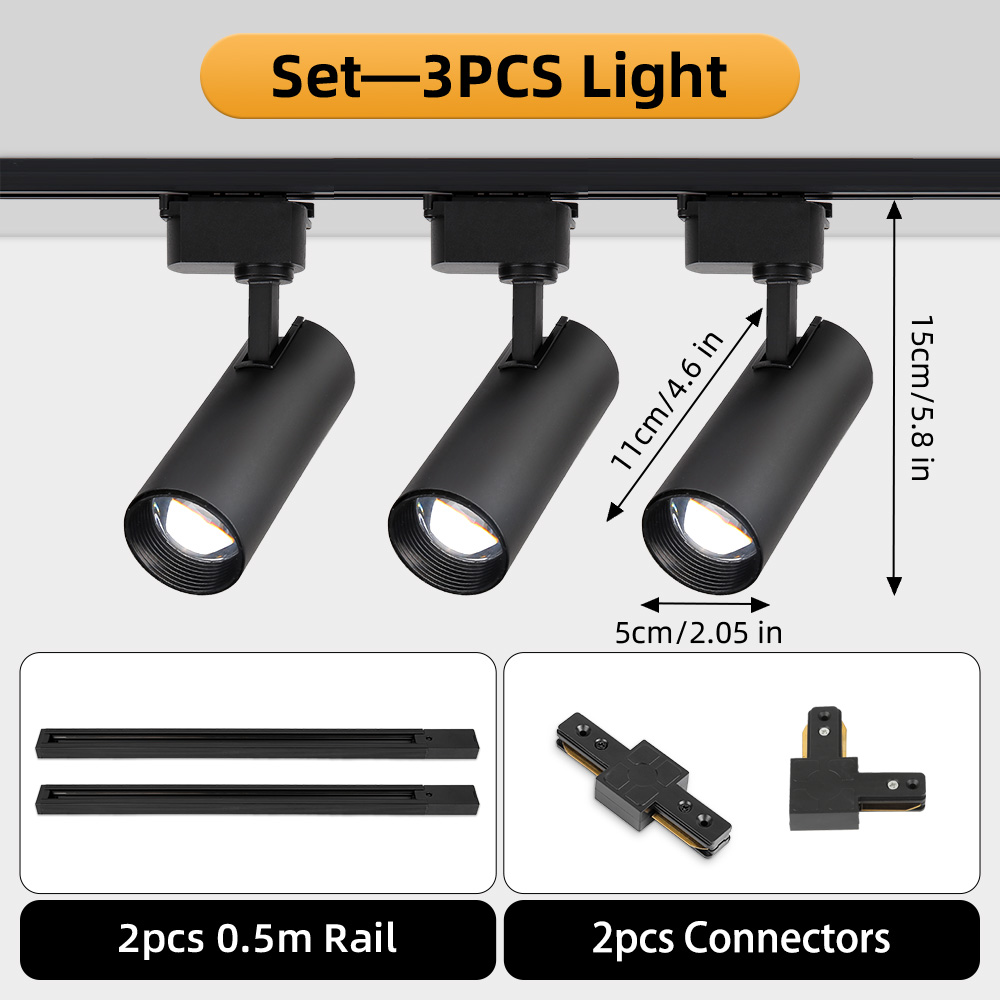 Dimmable LED Track Light, 180V-260V Spotlight, 20W Teto Spot, Iluminação interior do trilho para a decoração da sala de estar: ROXO ESCURO / 7w