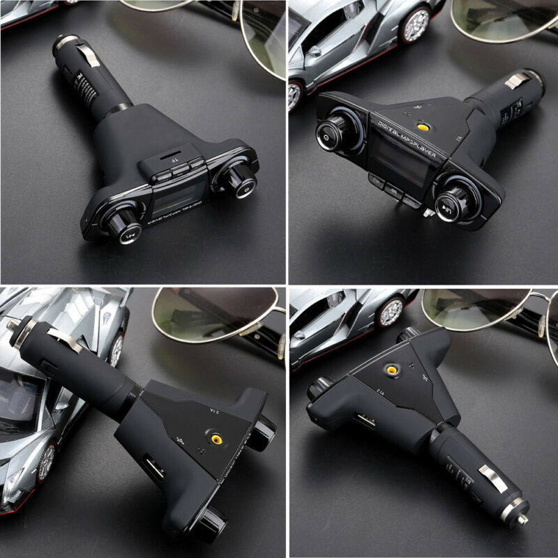 Wireless Bluetooth Car Kit FM Transmitter MP3 USB LCD Handsfree For Mobile Phone