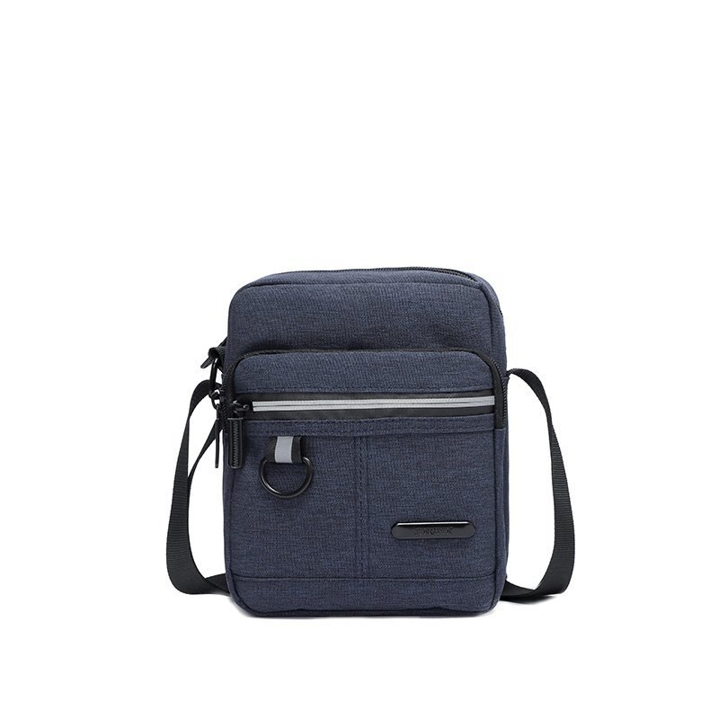 Men's Bag Nylon Shoulder Bag Small Waterproof Diagonal Bag Men's Black Zipper Business Bag Bolsos Mujer Sac A Main Modis: Blue