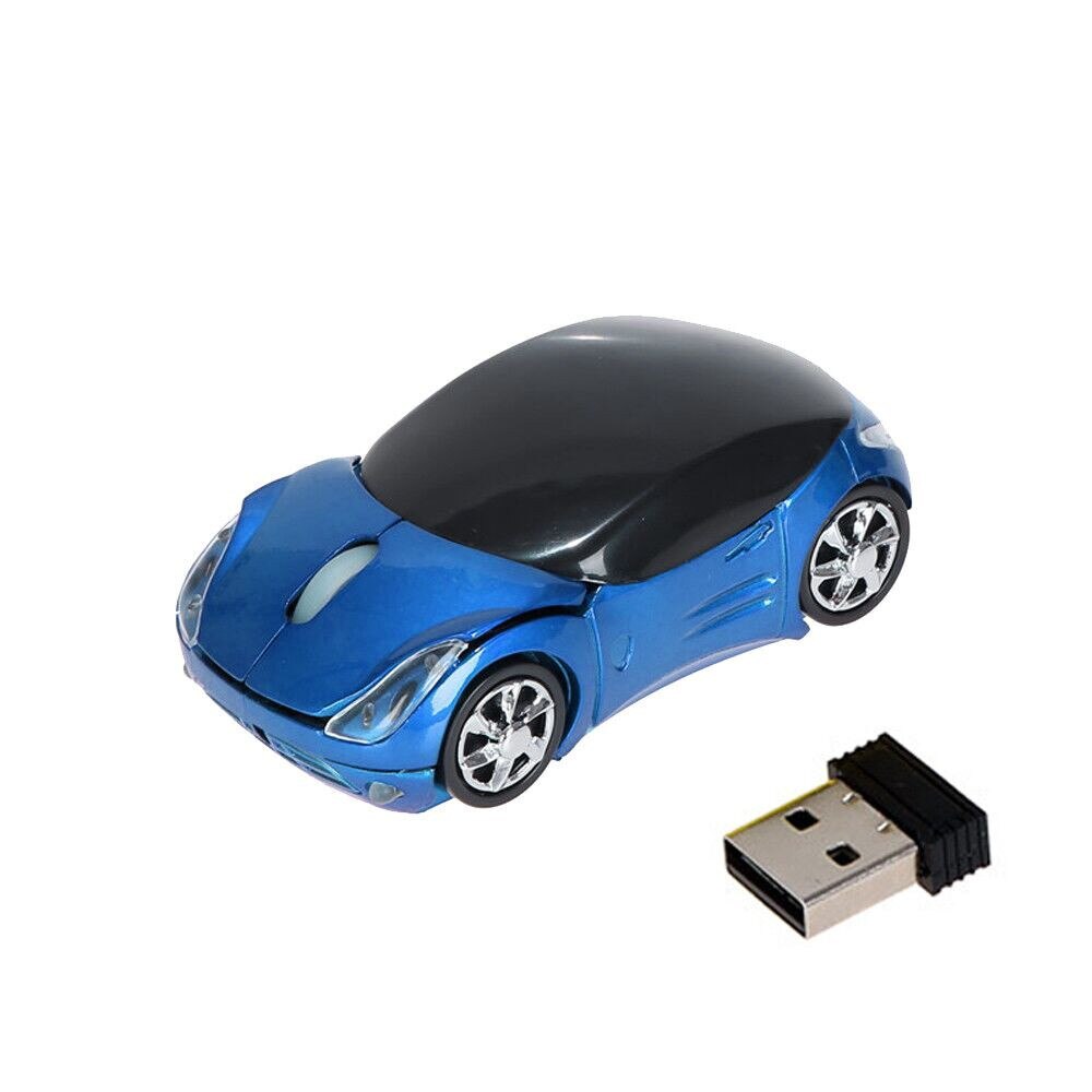Ratón de desplazamiento con forma de coche para tableta, ordenador portátil, oficina, sensible, para juegos, Ratón Óptico inalámbrico, Usb, 2,4 ghz, 1200dpi: BU
