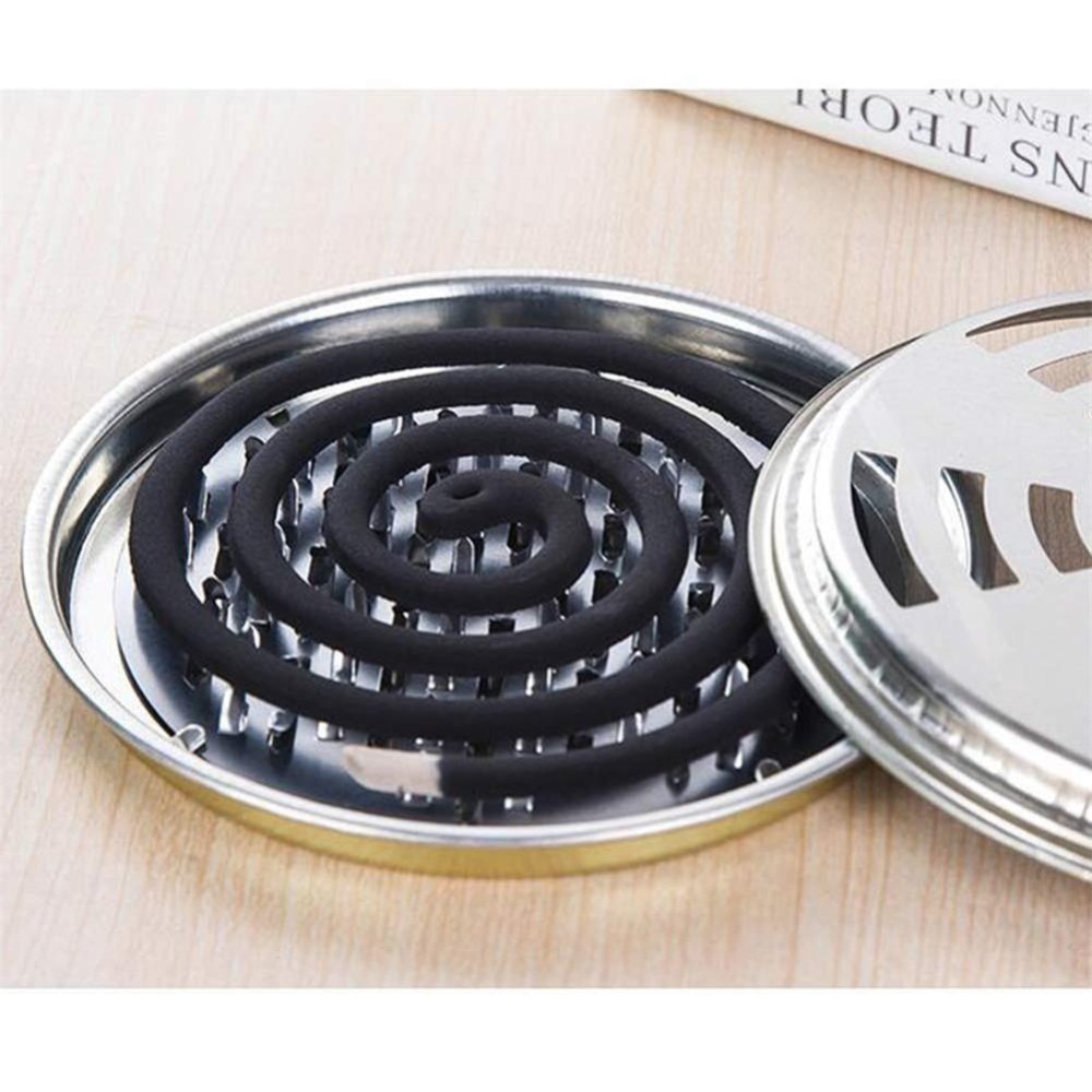 Sommer anti-myg forsyning transportabel myggespiral holder hotel metal afvisende stativ med dæksel saft anti moustique bakke