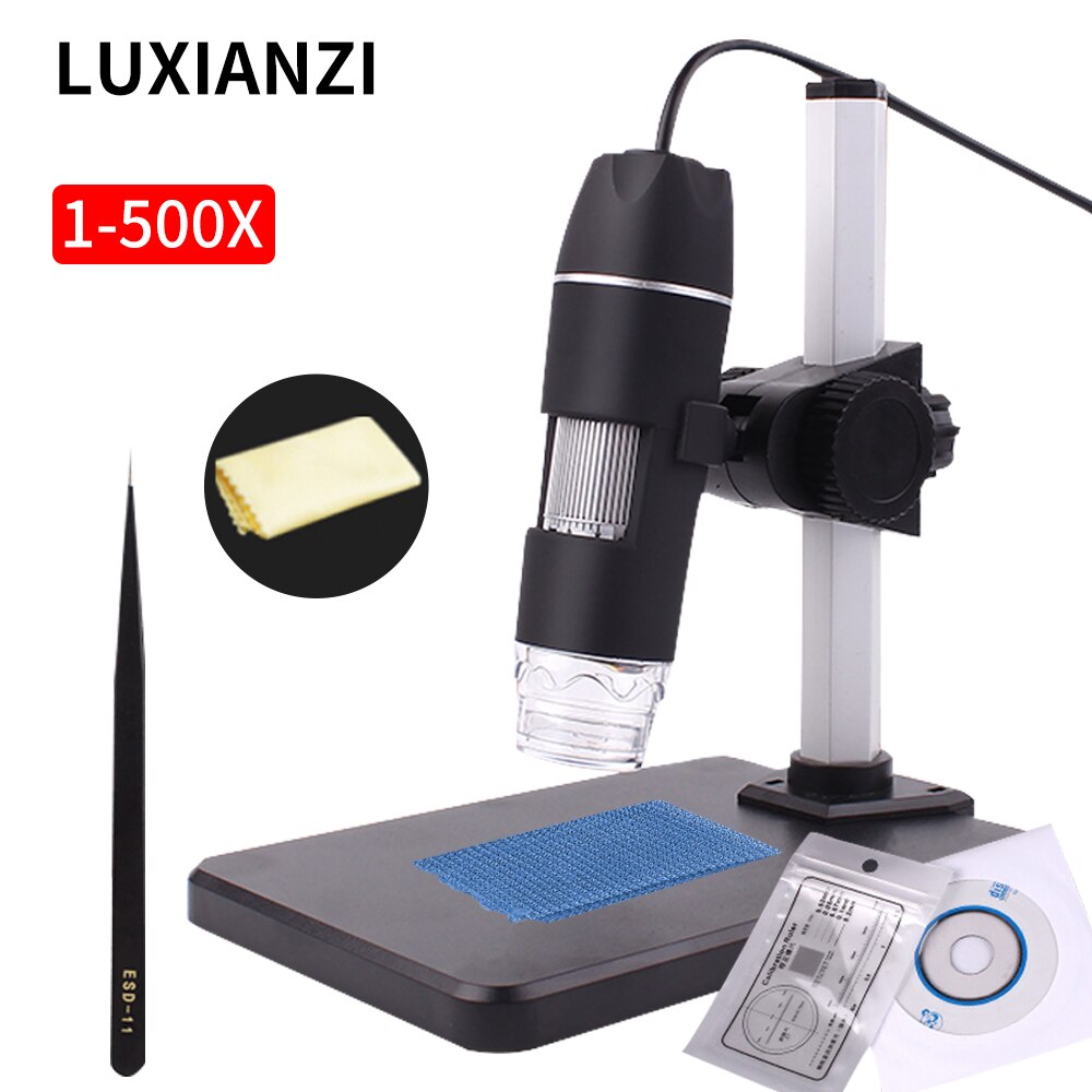 LUXIANXI Microscope électronique numérique 500X pour soudage réparation téléphones portables outil à main LED éclairé Zoom loupe