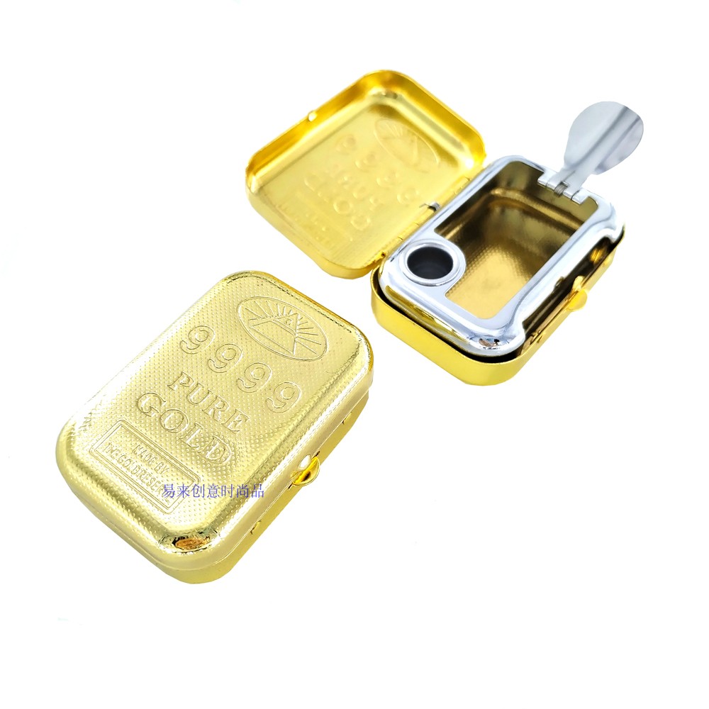 Leuke asbak Pocket Gold Bar Shape Draagbare asbak Outdoor Kleine asbak Pocket asbak Outdoor draagbare asbak Sexy asbak