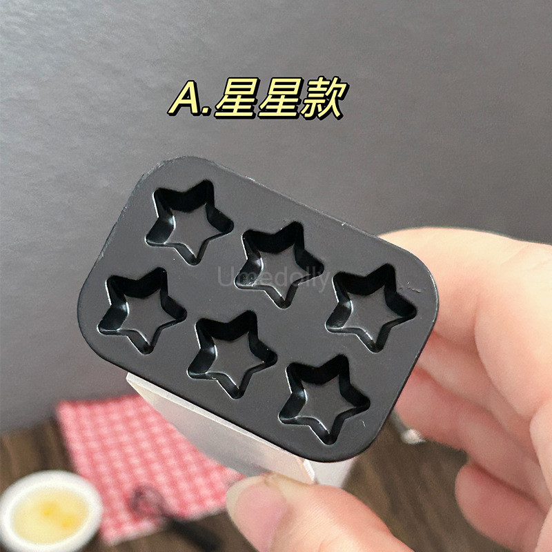 1 Uds. Molde para hornear pasteles de casa de muñecas en miniatura a escala 1/6 1/12, Mini comida para muñecas OB11, accesorios de cocina, juguete: plum