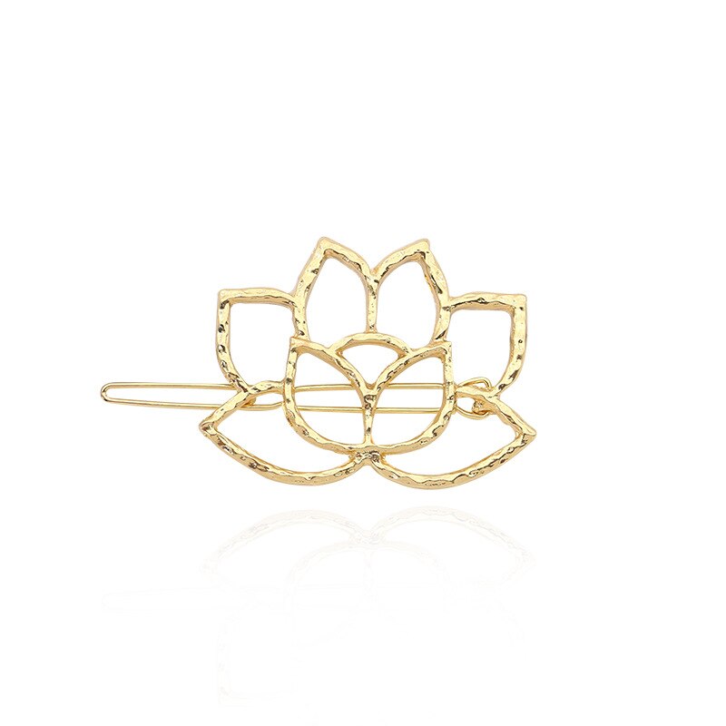 femmes cheveux accessoires Triangle pince à cheveux épingle métal géométrique alliage lune cercle Hairgrip Barrette filles support: 11