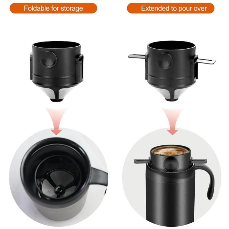 Camping Kaffee Hersteller einstellen Kaffee Tasse isoliert Kaffee Becher mit Kaffee Dripper Pro Wandern draussen Camping Rucksackreisen Heimat Sekretariat