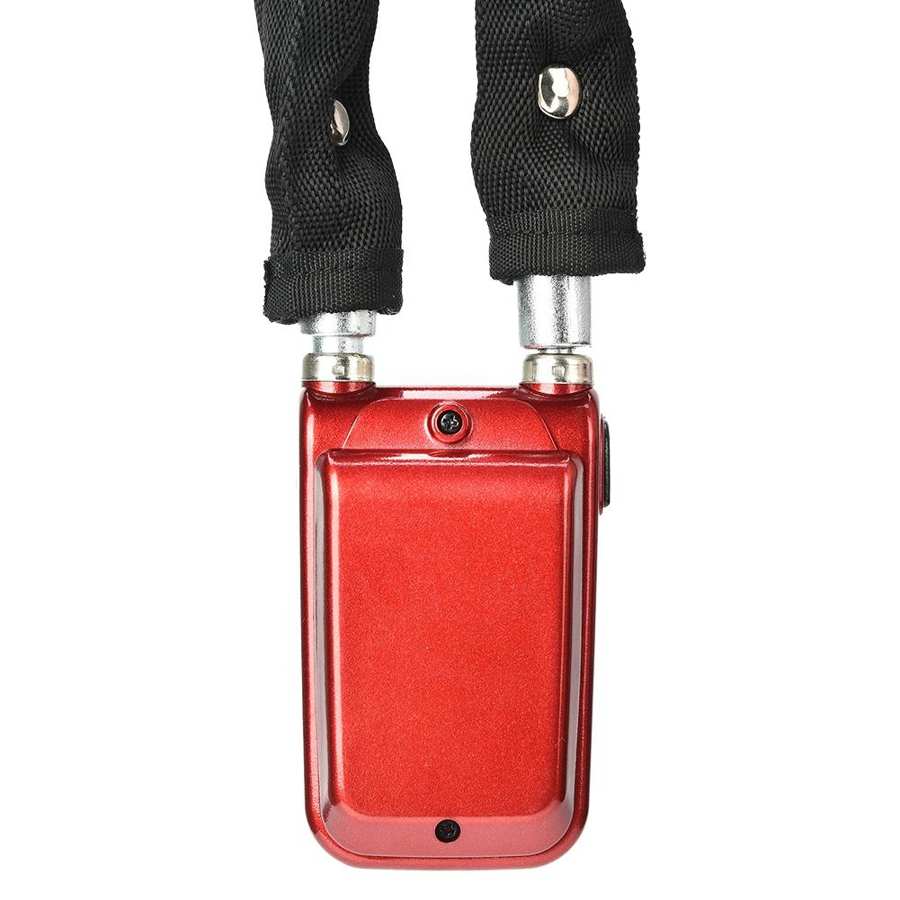 Y797G Waterproof Smart Bluetooth Bicycle Chain Lock Anti Theft Smartphone Control Lock Red