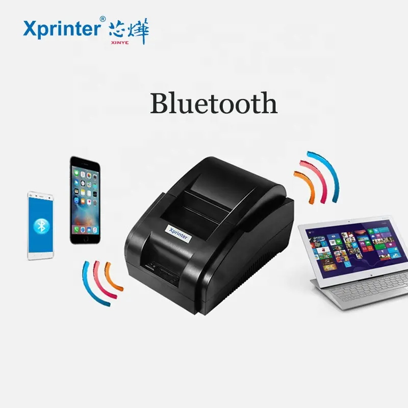 Impresora térmica de recibos Xprinter de 58mm HIQ, impresora de código de barras portátil USB y Bluetooth para Android IOS, impresora POS de billetes, máquina de facturas