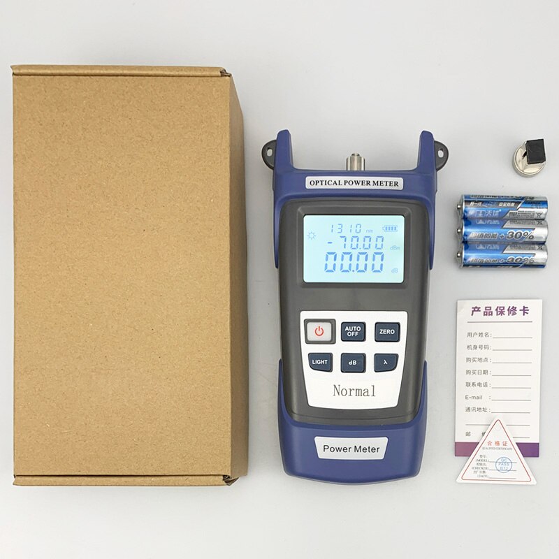 Optical Power Meter OPM Fiber Loss Testing FTTX Tool -70~+3 / -50~+20dBm SM MM 800-1700nm