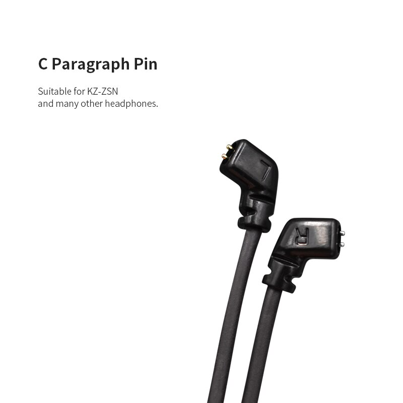 KZ-Cable Bluetooth inalámbrico para Módulo de actualización, Cable con conector MMCX de 2 pines para KZ ZS10 PRO/ZS6/AS12/ZST/ZS7/AS16/AS10/ZSN/ZSX: C PIN for zsnpro
