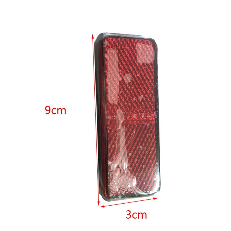 Moto vélo Scooter Quad Rectangle rouge plaque réfléchissante réflecteur d'avertissement