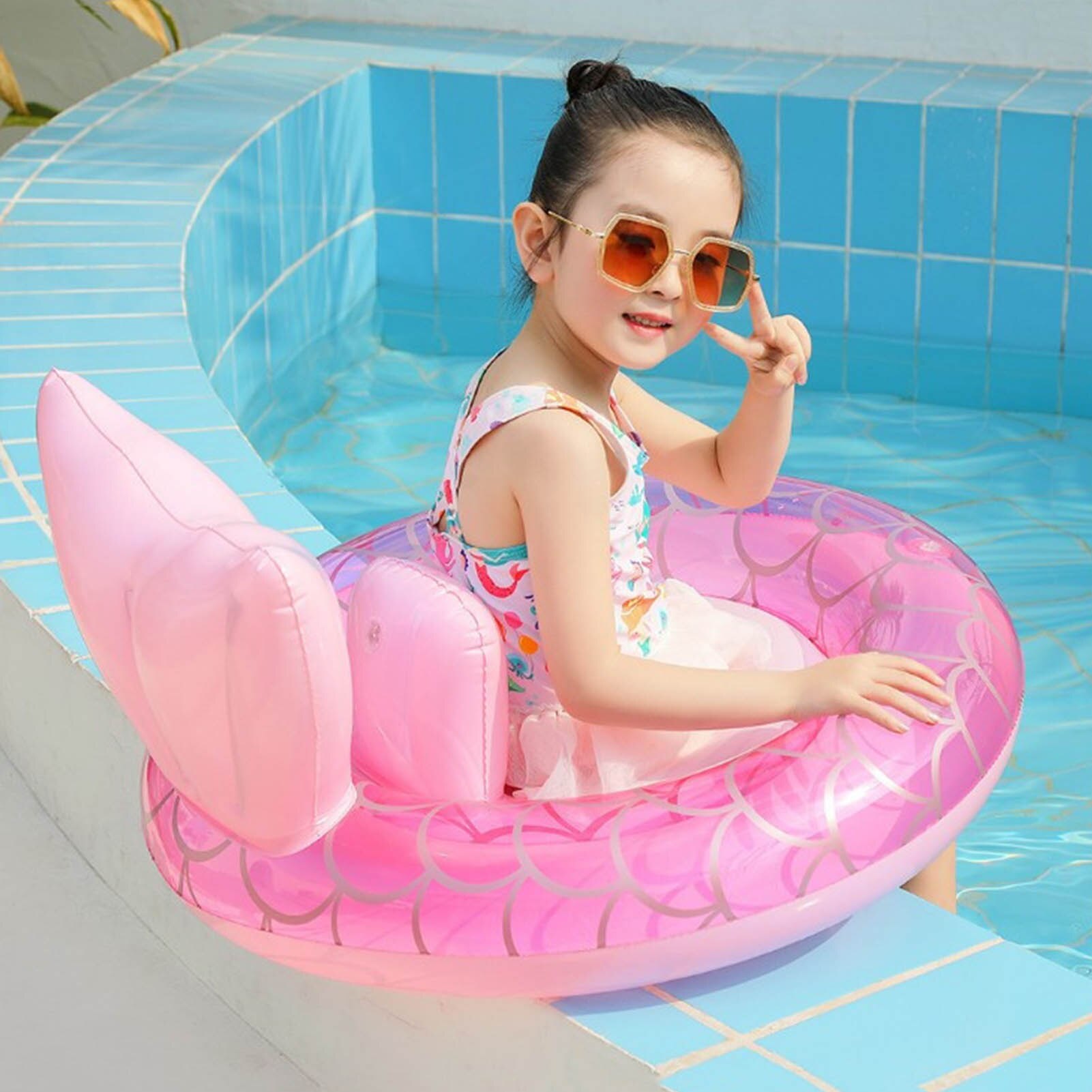 Mermaid Baby Float Opblaasbare Zwemmen Ring Kinderen Taille Zwembad Speelgoed